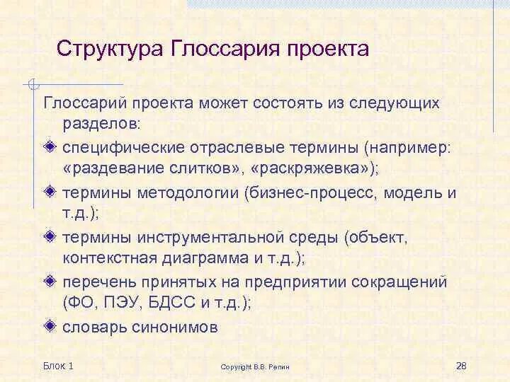 Глоссарий пример оформления. Глоссарий пример оформления