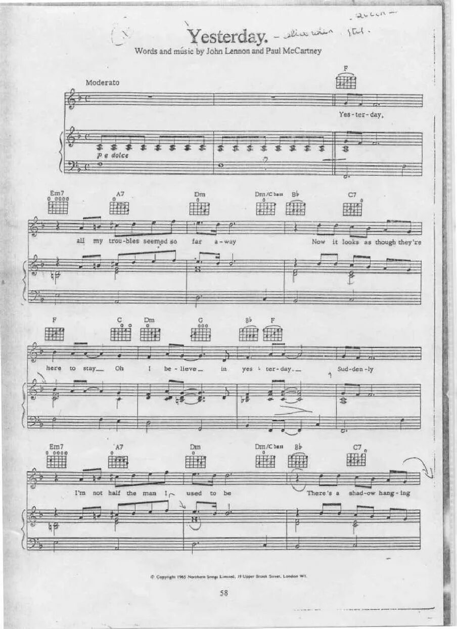 Ноты для фортепиано битлз yesterday. Вчера битлз ноты для фортепиано. Yesterday ноты с аккордами. Ноты для фортепиано yesterday beatles для начинающих. Yesterday ноты.