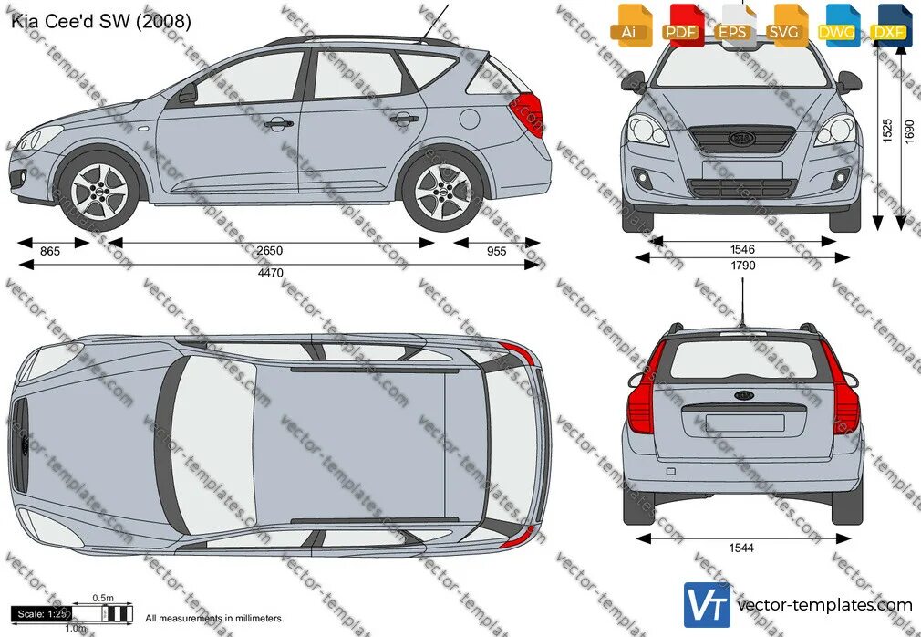 Kia Ceed SW 2008 габариты. Kia Ceed 2008 габариты. Kia Ceed 2009 габариты. Kia Ceed SW чертеж. Длина сид универсал