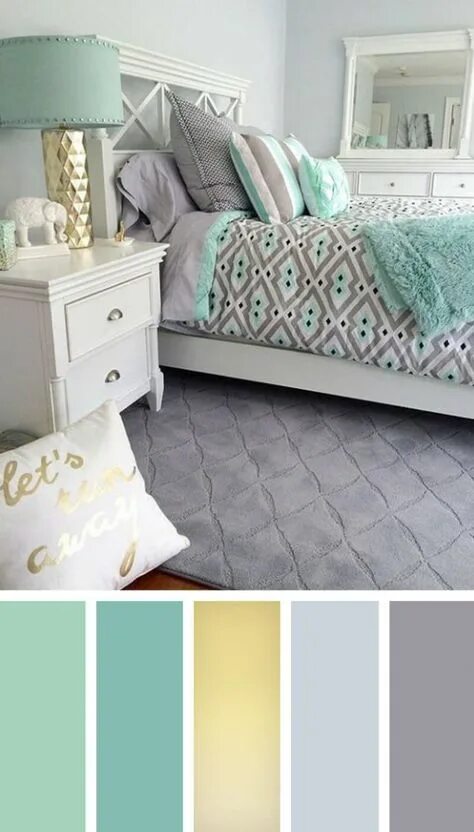Сочетание цветов серый мятный Turquoise Color Palette Вдохновляющие цвета, Цветовые схемы красок, Цветовые мод