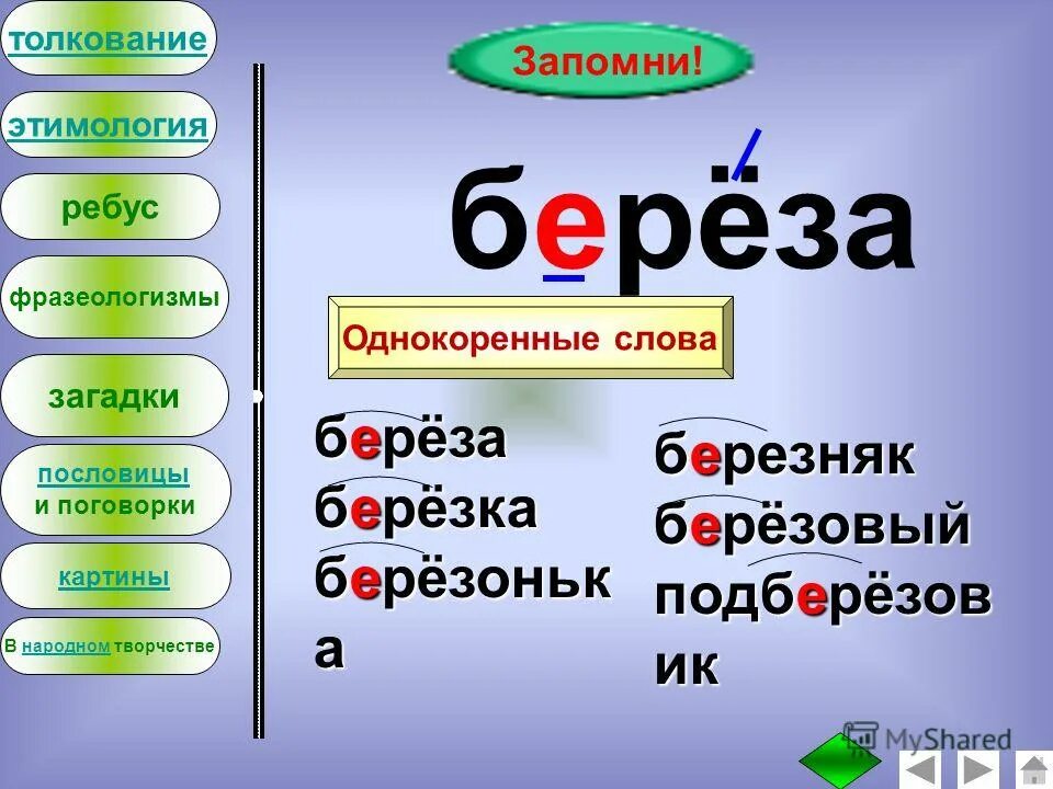 Падеж слова березки