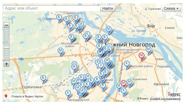 Сайты продаж нижнего новгорода. Карта продаж. Заречная часть Нижнего Новгорода на карте. Энсорал Нижнем Новгороде. Где продажи.