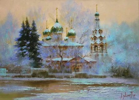 Храм маслом картины