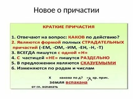 Полные и краткие причастия упражнения 7 класс
