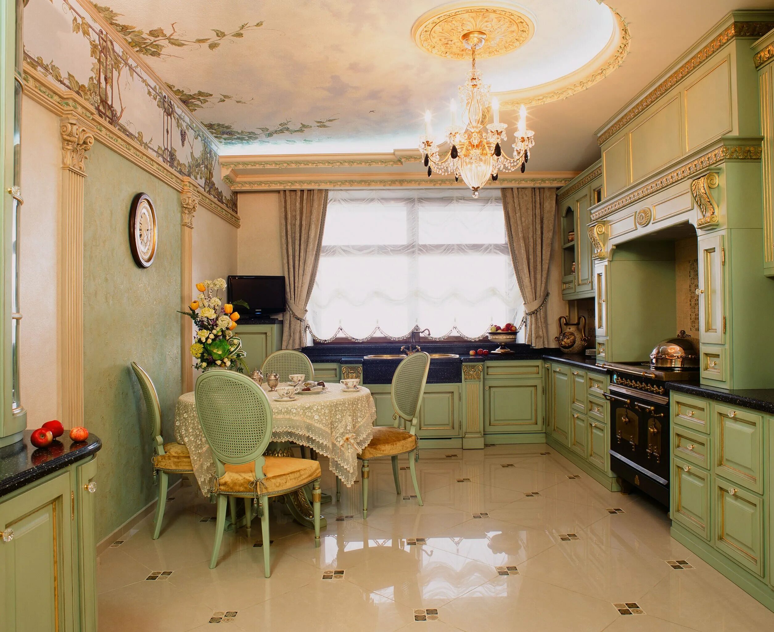 потолок в стиле прованс