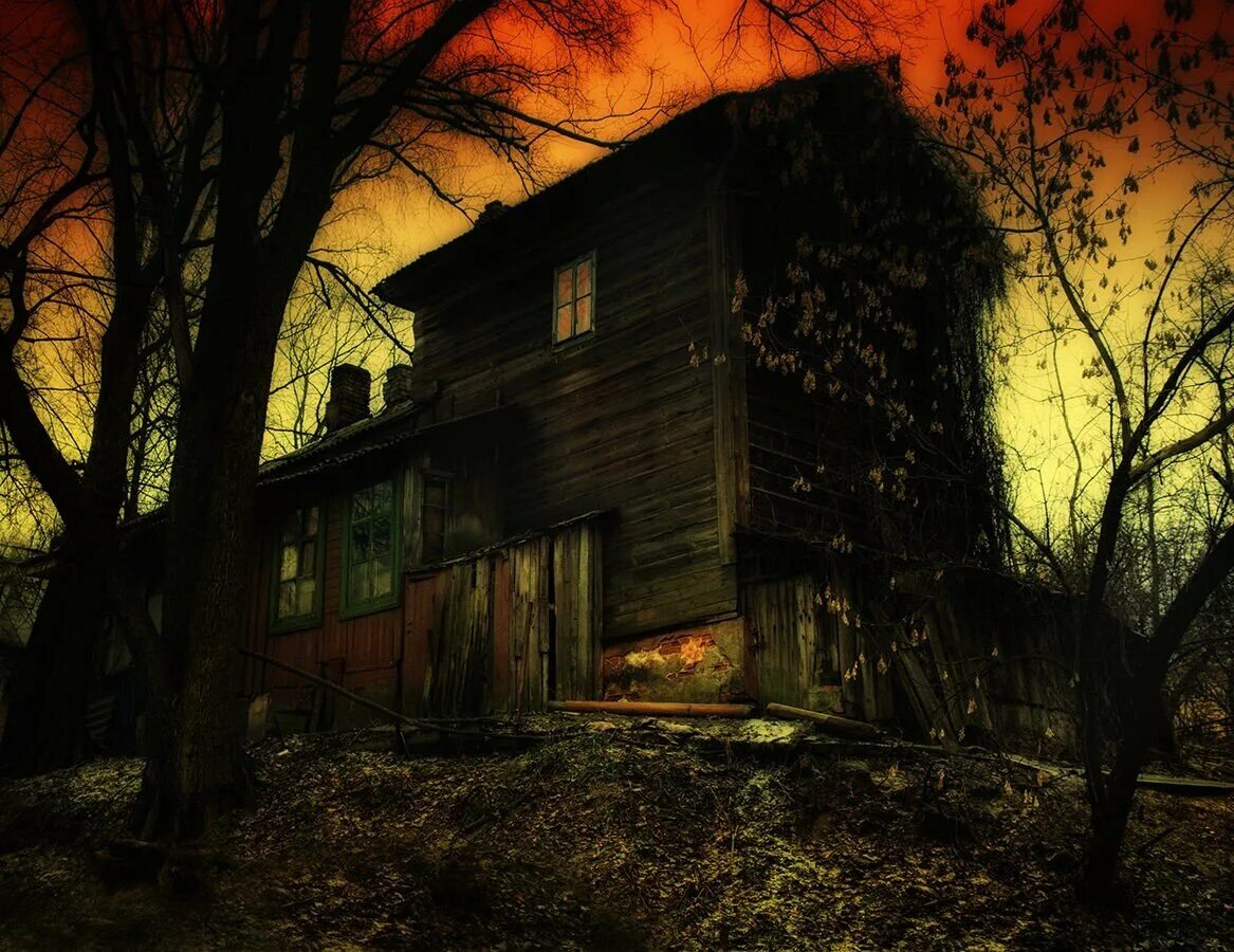 Рассказ страшная деревня. Жуткий дом в лесу. Страшный дом. Заброшенные дома. Страшное здание.