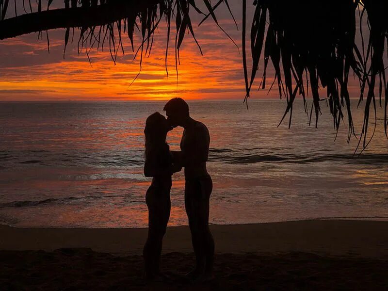 Palms on love. Двое на закате у моря. Поцелуй на закате. Влюбленные на берегу моря. Пара на пляже на закате.