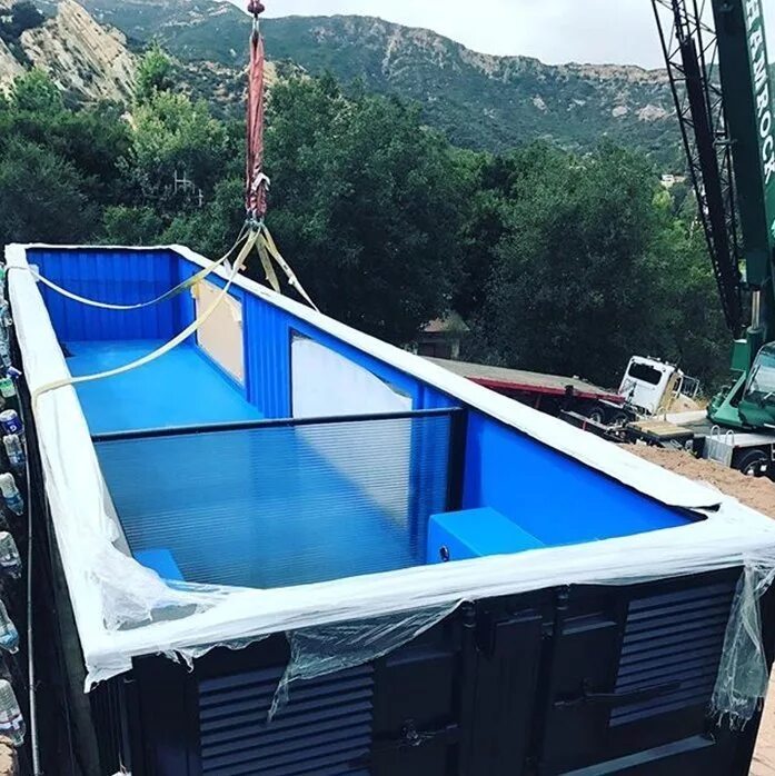 Бассейн из морских контейнеров фото Jasa pembuatan Kontainer Pool,Kolam renang Kontainer 085100463227 Shipping conta