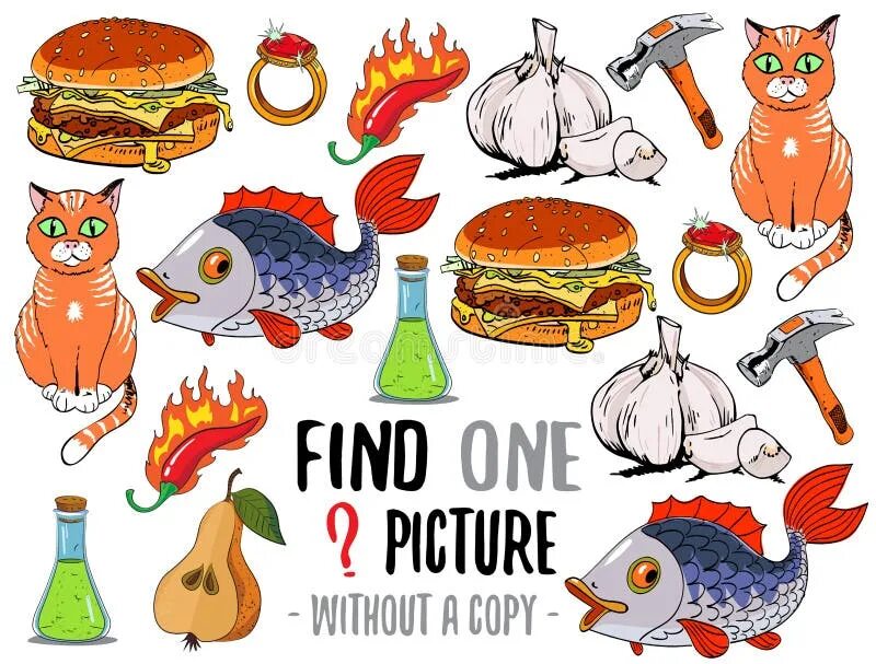 Find the one перевод. Find the one. find one picture. without picture.