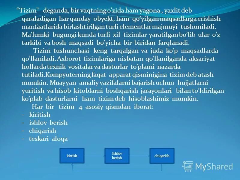 Web manzillar haqida tushuncha