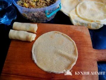 Как приготовить замороженные блины с мясом