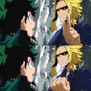 All Might and Midoriya Izuku Boku no Hero Academia Boku no hero.