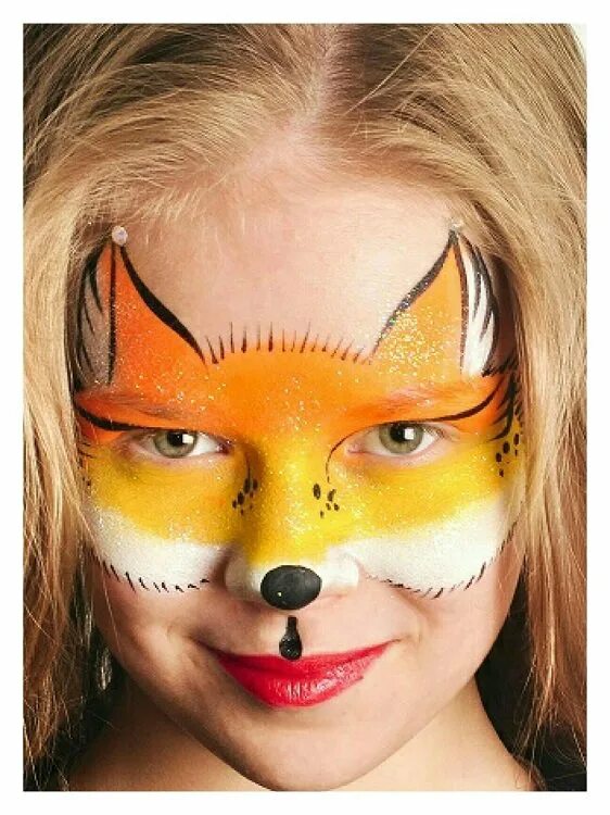 гримм лиса для детей. аквагрим лиса на лице ребенка. аквагрим лиса. Face painting лиса. макияж лиса для детей.
