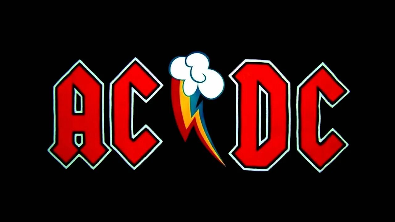 Рокеры пони. AC DC картинки. Рога AC DC. АС/ДС . Рейнбоу. Асдс тундерструк