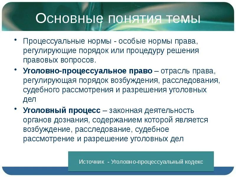 Что регулирует процессуальное право