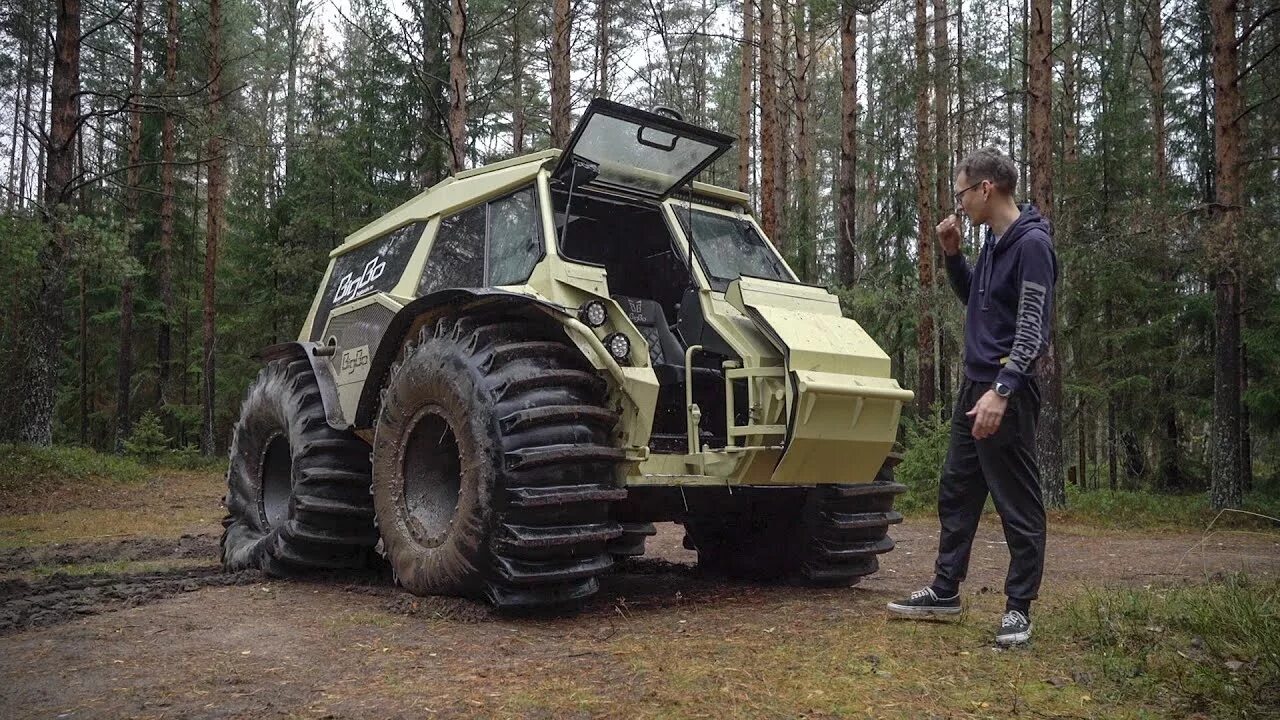 Лютый угар на болотоходе в лесу