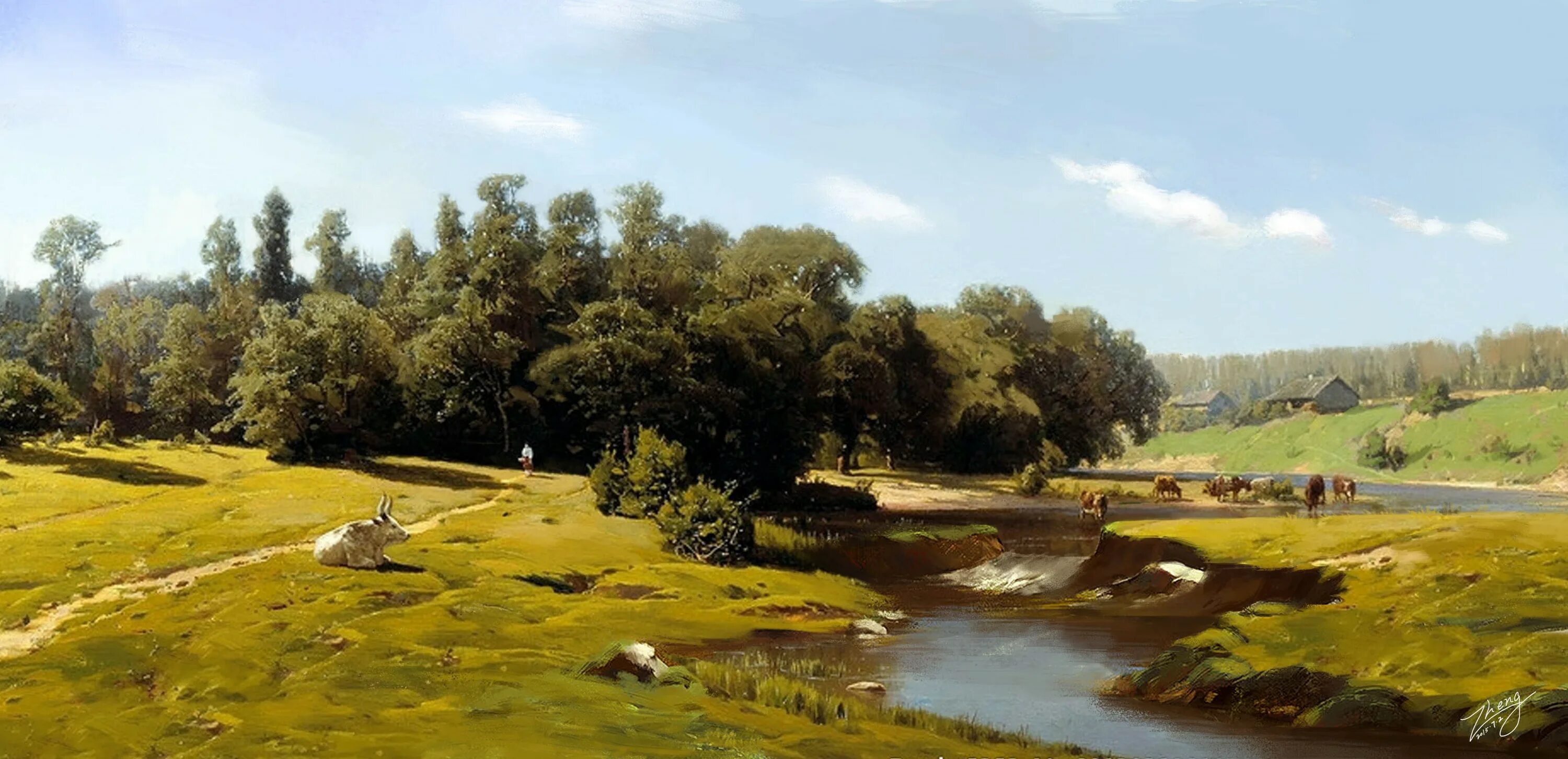 Полдень в городе. После полудня пейзаж. Июньский пейзаж. Жаркий солнечный день. Природа полдень.