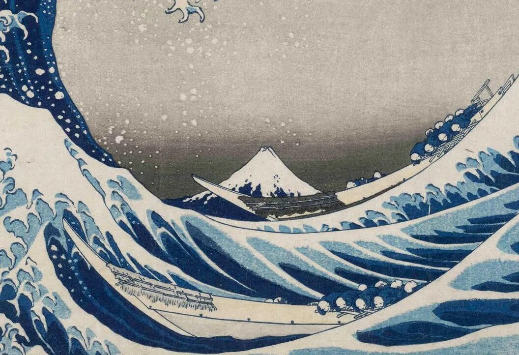 Большая волна в канагаве. Волна. Кацусика хокусай "большая волна в канагаве", (1823—1831). Фудзи хокусай оформление. Большая волна в канагаве гравюра – кацусика хокусай.