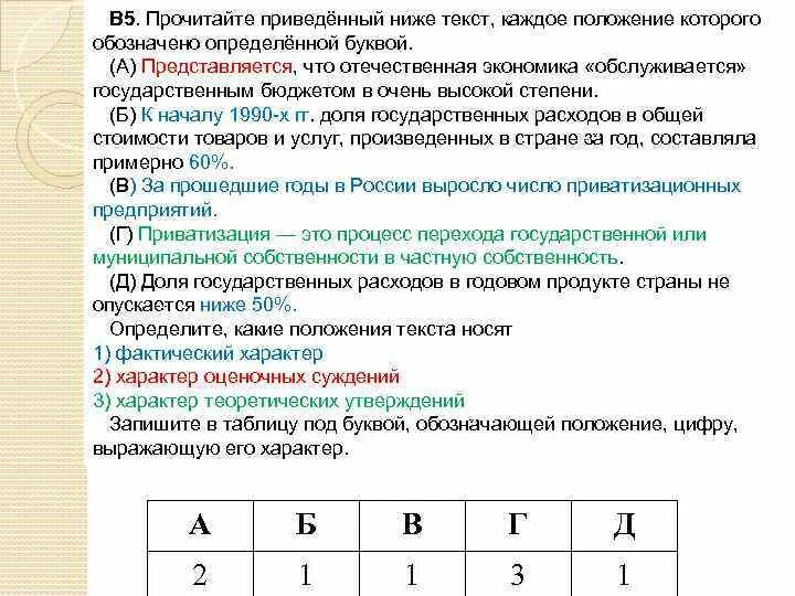 Прочитайте приведённый ниже текст каждой положения которого. Государство появляется на определенном этапе общественного развития. Оценочные суждения это ЕГЭ. Прочтите приведенный текст определите какое положение текста.