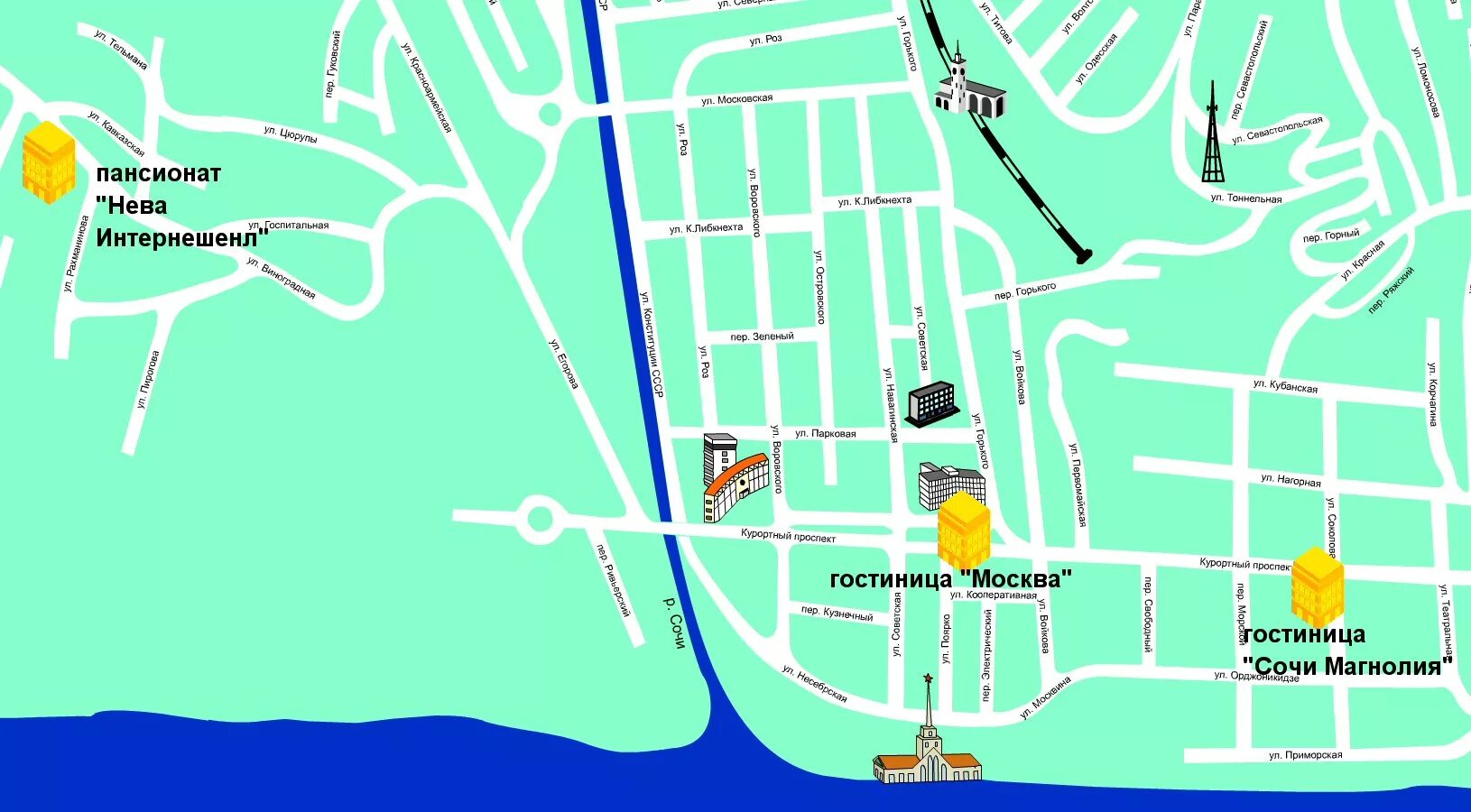 лазаревское на карте краснодарского края. сочи на карте россии с городами. вардане карта побережья. волконка. лазаревское где находится.