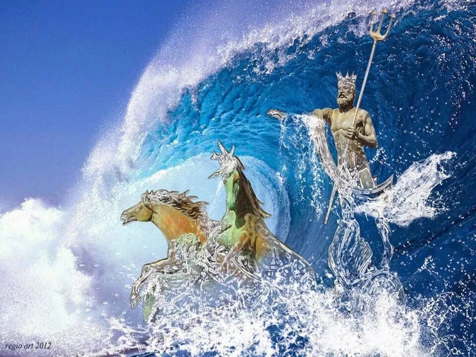 Нептун царь морей. Посейдон древняя Греция колесница Нептун. Посейдон на колеснице. Нептун владыка морей. Праздник посейдона