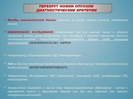 Симптомы перекрута