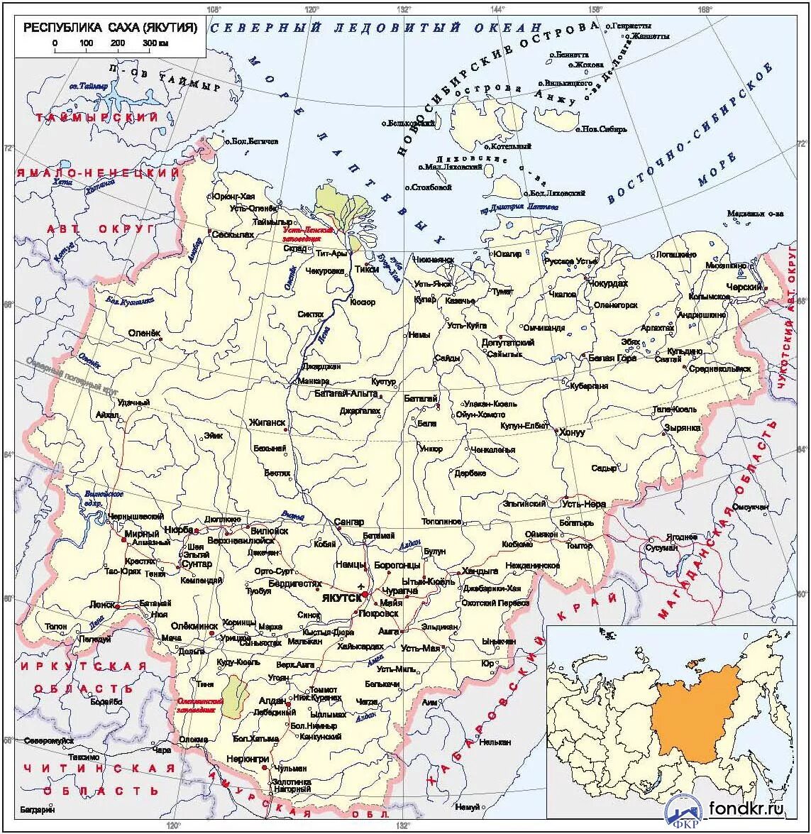 В какой республике находится якутия. Саха Якутия на карте. Якутия карта с городами и поселками. Республика Саха Якутия на карте России.