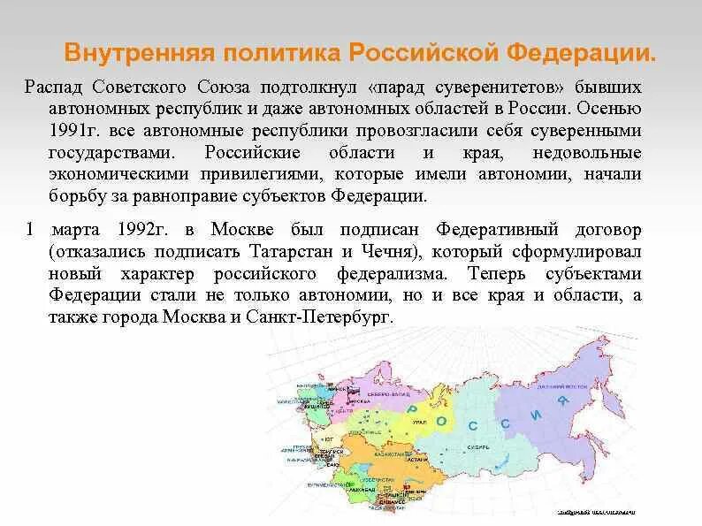 В каком году после распада государства. Внутренняя политика РФ на современном этапе. Распад Российской Федерации. Российская Федерация после распада СССР. Субъекты РФ после распада СССР.