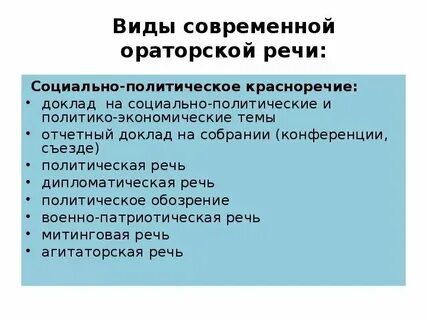 Социальная речь пример