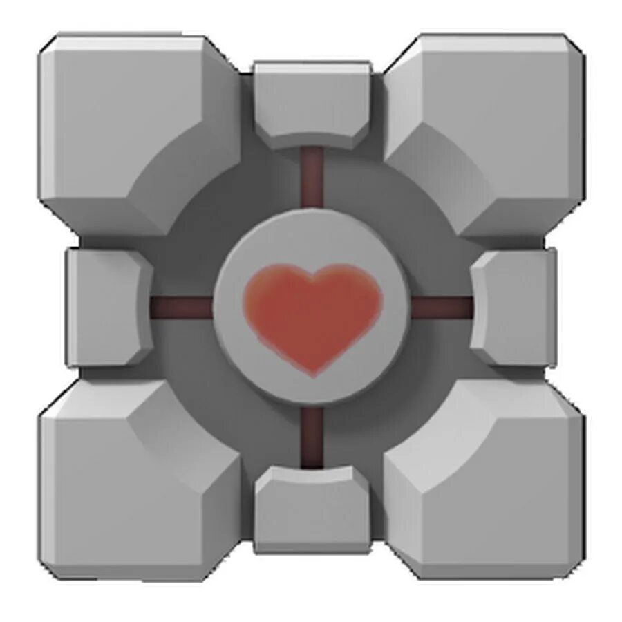 Portal Companion Cube. Кубик из Portal 2. Portal 2 Cube Companion. Куб с сердечком из портала.