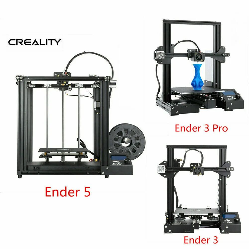 3d-принтер Creality Ender 3 v2. 3d-принтер Creality Ender 5. 3d принтер Creality Ender 5 Plus. 3д принтер Creality Ender 5 Pro.