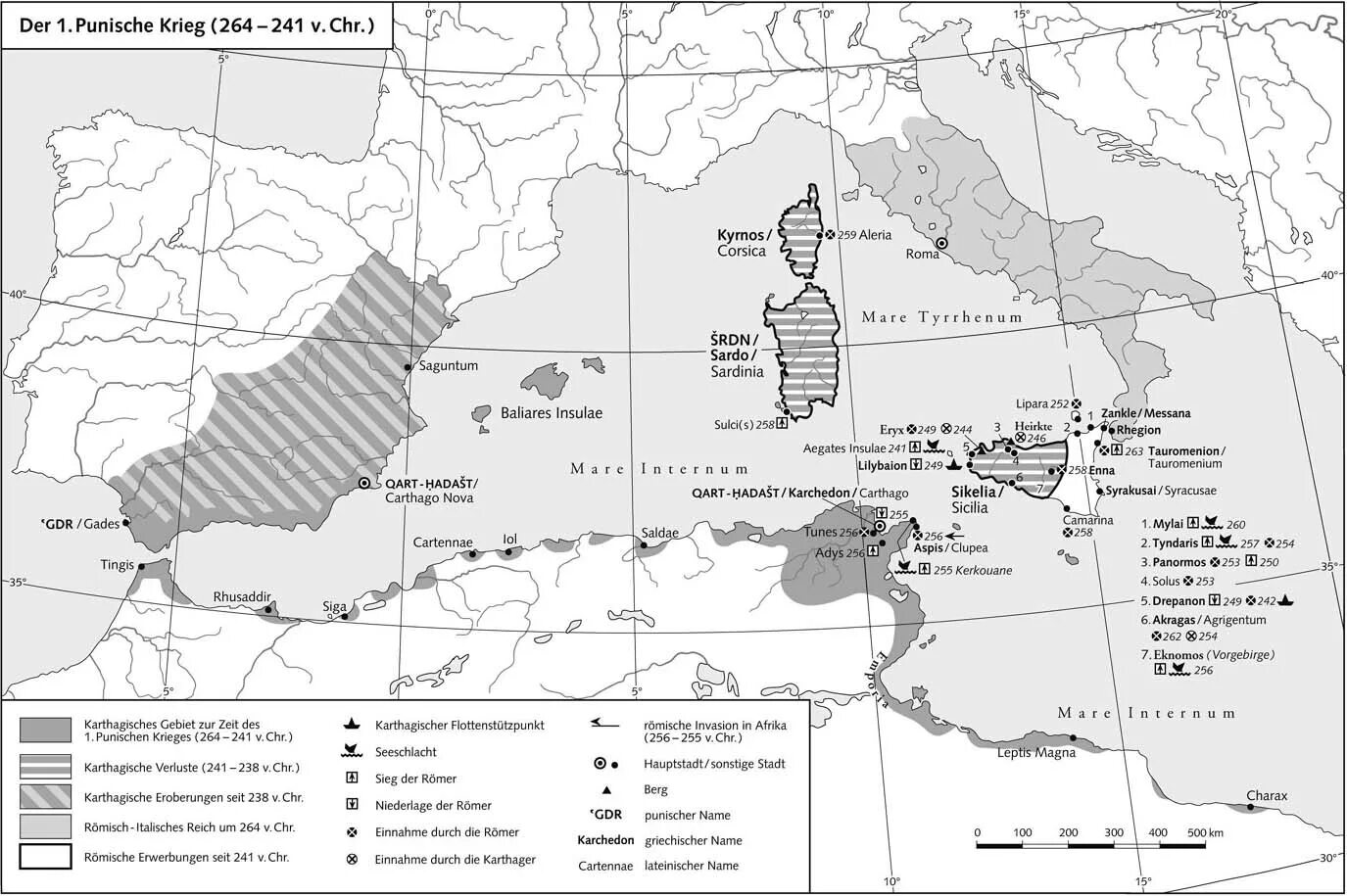 Территория карфагена к началу 1 пунической войны