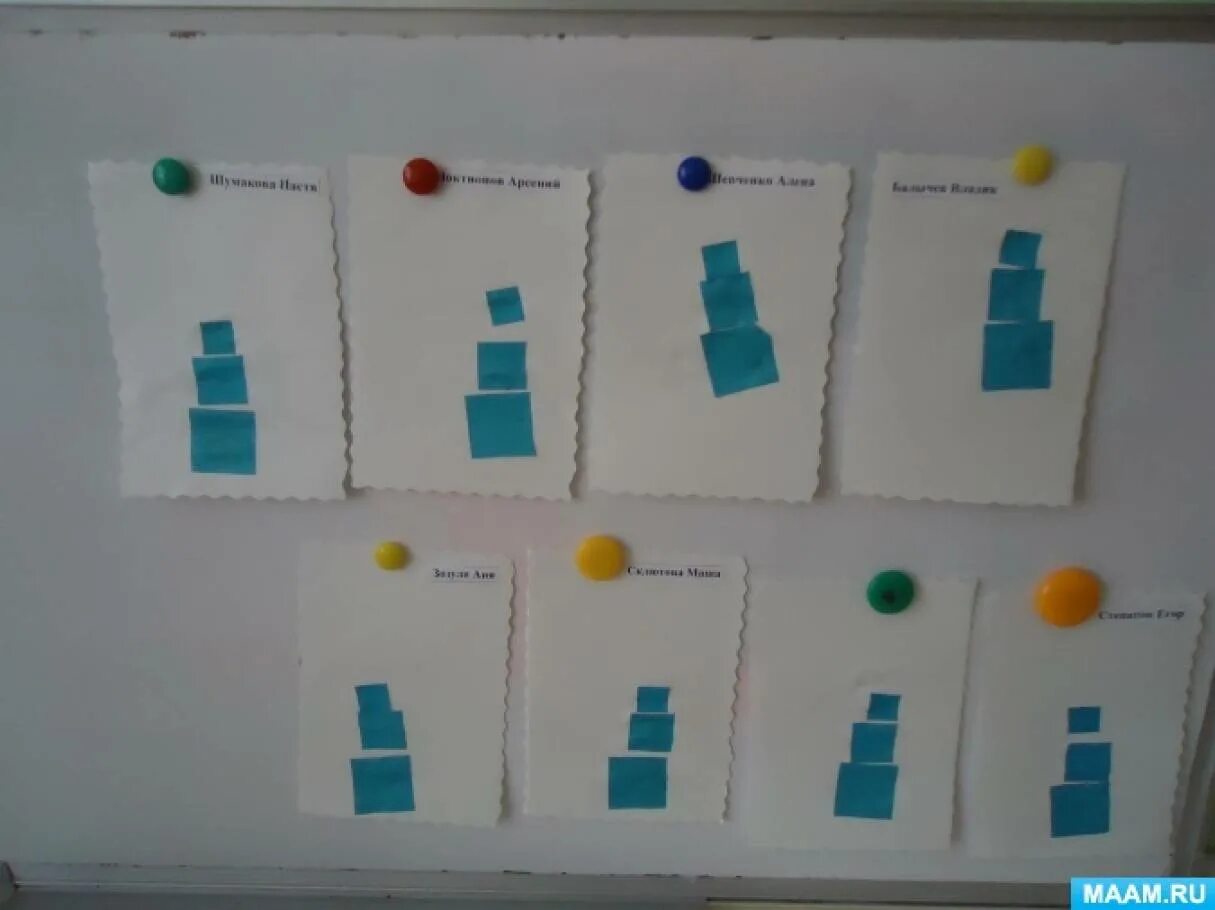 Аппликация кубики в младшей группе