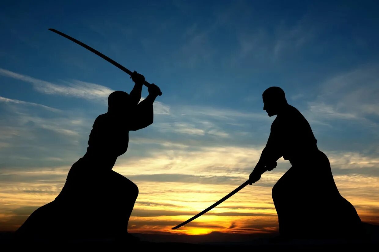 Sword fighting on the heights