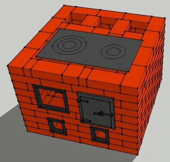 Отопительно варочная печь шведка голландка. Печь отопительно варочная малютка порядовка. Кирпичная печь шведка отопительно-варочная. Порядовка отопительно-варочной печи. Печь из кирпича с варочной плитой.