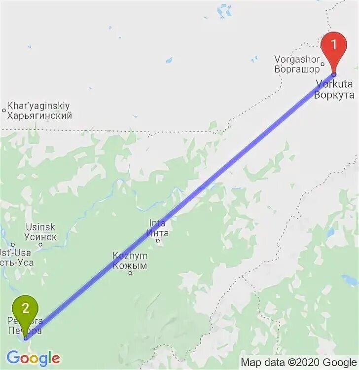 Маршрут воркута