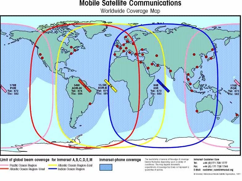 Satcom спутники. Satcom расположение спутников. Карты покрытия спутников Satcom. Расположение спутников Инмарсат.