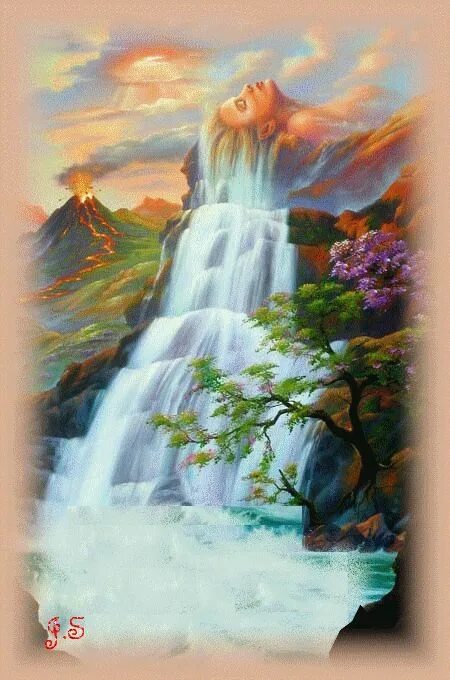 Шум далекого водопада. Джим Уоррен водопад. Джим Уоррен (Jim Warren) (р.1949). Джим Уоррен картины. Сказочный водопад.
