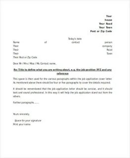 Written job application letters