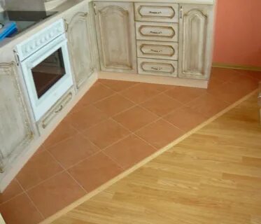 Комбинированный пол плитка и ламинат