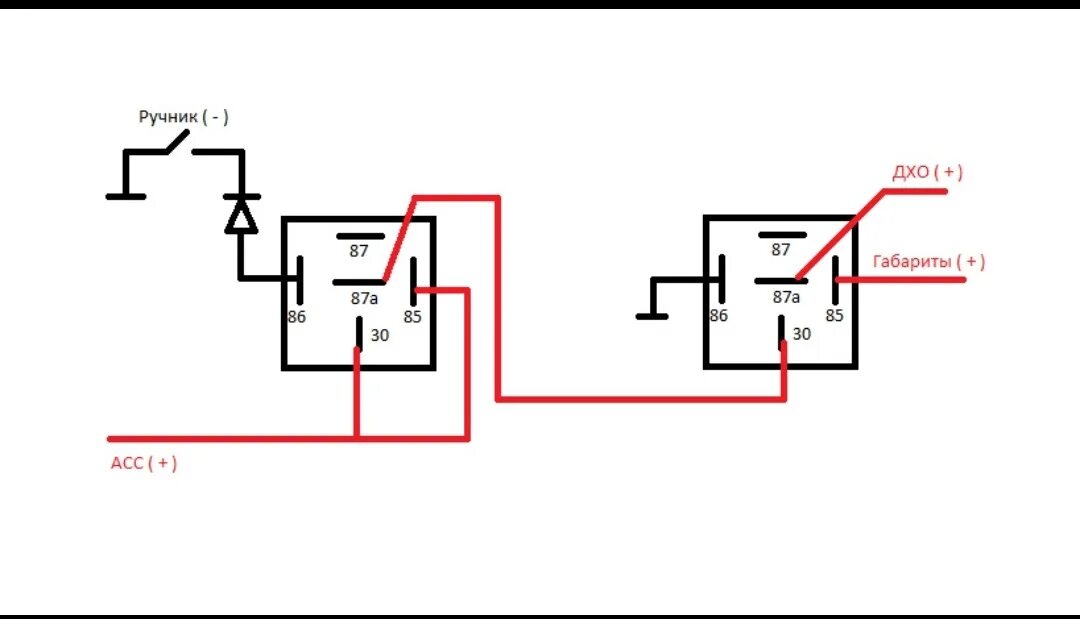 Как подключить реле дхо. ДХО через реле 5 контактное ВАЗ. Схема включения ходовых огней на ВАЗ 2115. Подключить ДХО через реле 5 контактное. ДХО через 5 контактное реле схема.