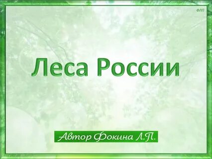 Лес презентация 4 класс плешаков