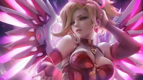 Pink Mercy Overwatch 1920x1080.