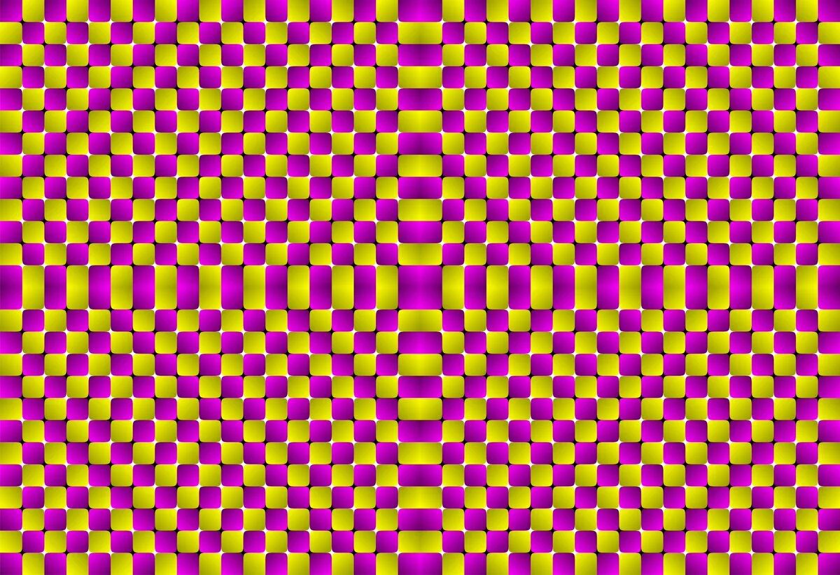 Кажущееся внимание. «Оптические иллюзии» (Автор Джейкобс ПЭТ). Иллюзия движения. Оптическая иллюзия движения. Обман зрения.