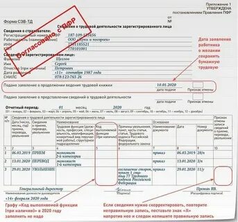 Форма сзв тд 2022 год