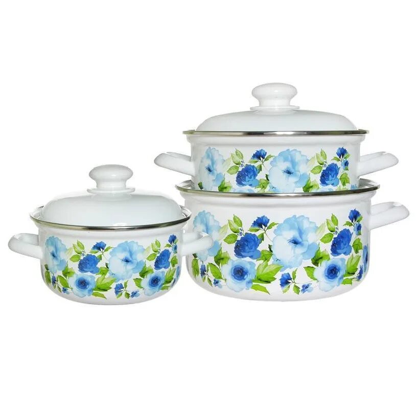 Кастрюля в горошек. Набор посуды эмаль №007 анютины глазки (2л 3л 4,5л) лысьва. 124 4 5. 129/4ап2 набор "ромашковое поле". (с-124ап2/4 "ласковый май") набор 124.