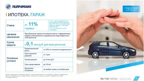 Газпромбанк кредит под залог