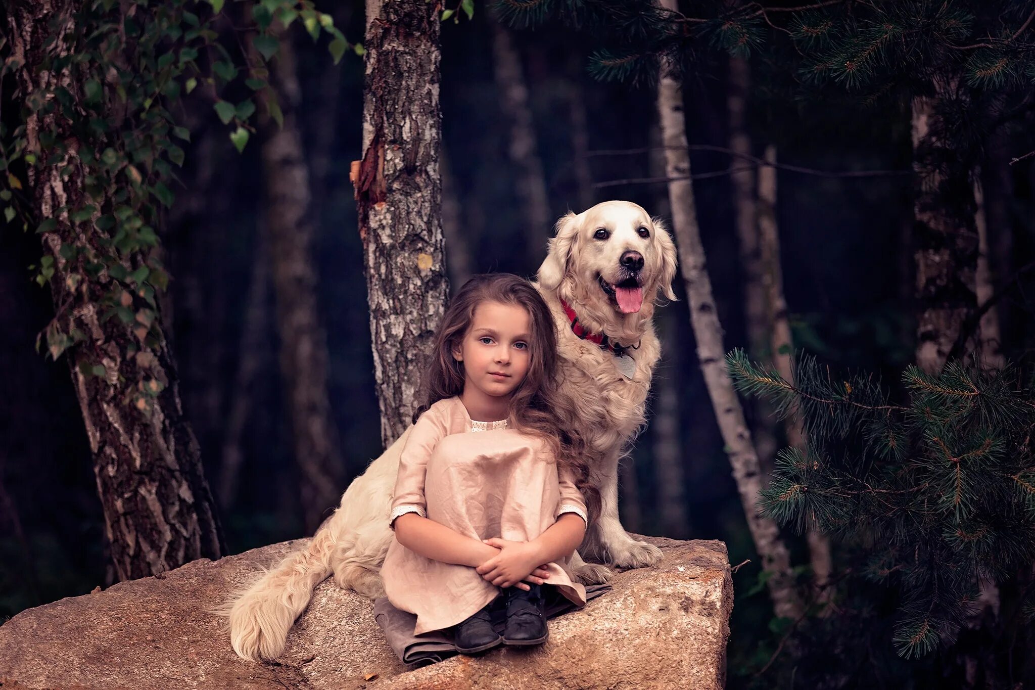 Девочка 12 лет с собакой. Девочка с собакой. Дети и природа. Девушка на сабе. Фотомодели в лесу с собаками.