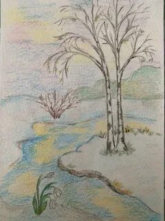 Красивые весенние рисунки карандашом