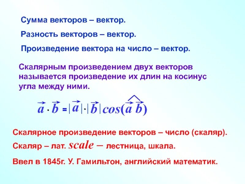 Скалярное произведение суммы векторов. Сумма и разность векторов. Векторное произведение разности векторов. Сумма разность произведение векторов. Сумма векторов скалярное произведение